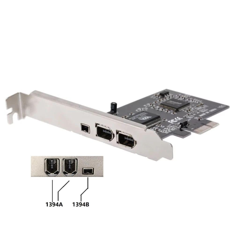 Placa de expansão PCI-E com 3 portas 1394a 1394b Firewire, 2 x 6 pinos + 1 x 4 pinos para PC de secretária, 1394a+1394b