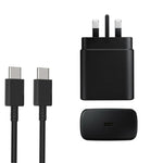 Carregador Rápido M135 45W USB-C / Tipo-C com Cabo Tipo-C para Tipo-C 5A, Ficha UK, Ficha UK + Cabo Tipo-C