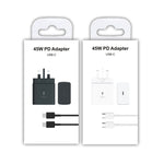 Carregador Rápido M135 45W USB-C / Tipo-C com Cabo Tipo-C para Tipo-C 5A, Ficha UK, Ficha UK + Cabo Tipo-C