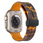 Magnetic Clasp Camouflage Silicone Watch Band, For Apple Watch Ultra 49mm, For Apple Watch Series 8&7 45mm, For Apple Watch Series 8&7 41mm