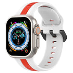 Correia de Relógio em Silicone com Fivela de Laço Bicolor, Para Apple Watch Ultra 49mm, Para Apple Watch Series 8&7 45mm, Para Apple Watch Series 8&7 41mm