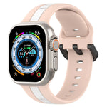Correia de Relógio em Silicone com Fivela de Laço Bicolor, Para Apple Watch Ultra 49mm, Para Apple Watch Series 8&7 45mm, Para Apple Watch Series 8&7 41mm