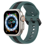 Correia de Relógio em Silicone com Fivela de Laço Bicolor, Para Apple Watch Ultra 49mm, Para Apple Watch Series 8&7 45mm, Para Apple Watch Series 8&7 41mm