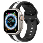 Correia de Relógio em Silicone com Fivela de Laço Bicolor, Para Apple Watch Ultra 49mm, Para Apple Watch Series 8&7 45mm, Para Apple Watch Series 8&7 41mm