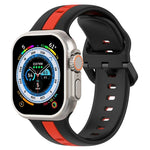 Correia de Relógio em Silicone com Fivela de Laço Bicolor, Para Apple Watch Ultra 49mm, Para Apple Watch Series 8&7 45mm, Para Apple Watch Series 8&7 41mm