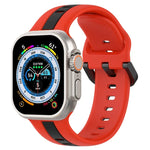 Correia de Relógio em Silicone com Fivela de Laço Bicolor, Para Apple Watch Ultra 49mm, Para Apple Watch Series 8&7 45mm, Para Apple Watch Series 8&7 41mm