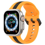 Correia de Relógio em Silicone com Fivela de Laço Bicolor, Para Apple Watch Ultra 49mm, Para Apple Watch Series 8&7 45mm, Para Apple Watch Series 8&7 41mm