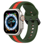 Correia de Relógio em Silicone com Fivela de Laço Bicolor, Para Apple Watch Ultra 49mm, Para Apple Watch Series 8&7 45mm, Para Apple Watch Series 8&7 41mm