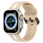 Correia de Relógio em Silicone com Fivela de Laço Bicolor, Para Apple Watch Ultra 49mm, Para Apple Watch Series 8&7 45mm, Para Apple Watch Series 8&7 41mm