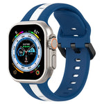 Correia de Relógio em Silicone com Fivela de Laço Bicolor, Para Apple Watch Ultra 49mm, Para Apple Watch Series 8&7 45mm, Para Apple Watch Series 8&7 41mm