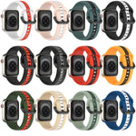 Correia de Relógio em Silicone com Fivela de Laço Bicolor, Para Apple Watch Ultra 49mm, Para Apple Watch Series 8&7 45mm, Para Apple Watch Series 8&7 41mm