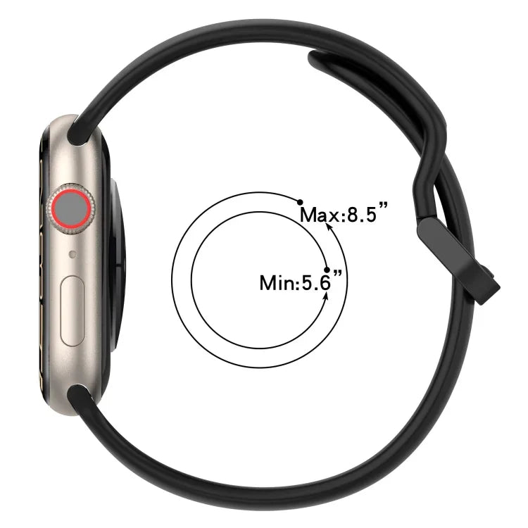 Correia de Relógio em Silicone com Fivela de Laço Bicolor, Para Apple Watch Ultra 49mm, Para Apple Watch Series 8&7 45mm, Para Apple Watch Series 8&7 41mm