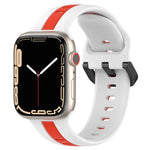 Correia de Relógio em Silicone com Fivela de Laço Bicolor, Para Apple Watch Ultra 49mm, Para Apple Watch Series 8&7 45mm, Para Apple Watch Series 8&7 41mm