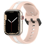 Correia de Relógio em Silicone com Fivela de Laço Bicolor, Para Apple Watch Ultra 49mm, Para Apple Watch Series 8&7 45mm, Para Apple Watch Series 8&7 41mm