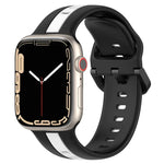 Correia de Relógio em Silicone com Fivela de Laço Bicolor, Para Apple Watch Ultra 49mm, Para Apple Watch Series 8&7 45mm, Para Apple Watch Series 8&7 41mm