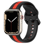 Correia de Relógio em Silicone com Fivela de Laço Bicolor, Para Apple Watch Ultra 49mm, Para Apple Watch Series 8&7 45mm, Para Apple Watch Series 8&7 41mm
