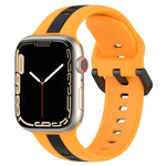 Correia de Relógio em Silicone com Fivela de Laço Bicolor, Para Apple Watch Ultra 49mm, Para Apple Watch Series 8&7 45mm, Para Apple Watch Series 8&7 41mm