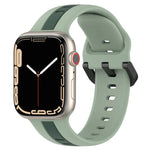 Correia de Relógio em Silicone com Fivela de Laço Bicolor, Para Apple Watch Ultra 49mm, Para Apple Watch Series 8&7 45mm, Para Apple Watch Series 8&7 41mm