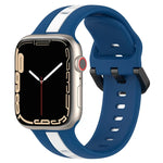 Correia de Relógio em Silicone com Fivela de Laço Bicolor, Para Apple Watch Ultra 49mm, Para Apple Watch Series 8&7 45mm, Para Apple Watch Series 8&7 41mm