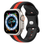Correia de Relógio em Silicone Bicolor com Fivela Borboleta, Para Apple Watch Ultra 49mm, Para Apple Watch Series 8&7 45mm, Para Apple Watch Series 8&7 41mm