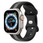 Correia de Relógio em Silicone Bicolor com Fivela Borboleta, Para Apple Watch Ultra 49mm, Para Apple Watch Series 8&7 45mm, Para Apple Watch Series 8&7 41mm