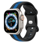 Correia de Relógio em Silicone Bicolor com Fivela Borboleta, Para Apple Watch Ultra 49mm, Para Apple Watch Series 8&7 45mm, Para Apple Watch Series 8&7 41mm