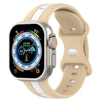 Correia de Relógio em Silicone Bicolor com Fivela Borboleta, Para Apple Watch Ultra 49mm, Para Apple Watch Series 8&7 45mm, Para Apple Watch Series 8&7 41mm