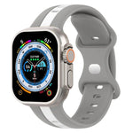 Correia de Relógio em Silicone Bicolor com Fivela Borboleta, Para Apple Watch Ultra 49mm, Para Apple Watch Series 8&7 45mm, Para Apple Watch Series 8&7 41mm