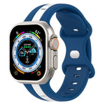Correia de Relógio em Silicone Bicolor com Fivela Borboleta, Para Apple Watch Ultra 49mm, Para Apple Watch Series 8&7 45mm, Para Apple Watch Series 8&7 41mm