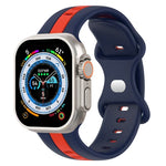 Correia de Relógio em Silicone Bicolor com Fivela Borboleta, Para Apple Watch Ultra 49mm, Para Apple Watch Series 8&7 45mm, Para Apple Watch Series 8&7 41mm