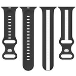 Correia de Relógio em Silicone Bicolor com Fivela Borboleta, Para Apple Watch Ultra 49mm, Para Apple Watch Series 8&7 45mm, Para Apple Watch Series 8&7 41mm