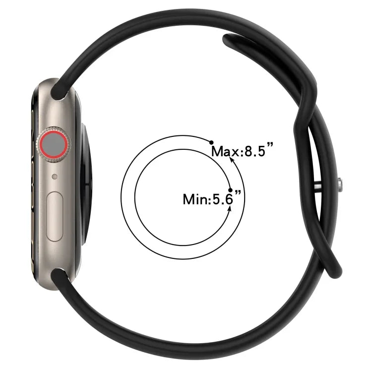 Correia de Relógio em Silicone Bicolor com Fivela Borboleta, Para Apple Watch Ultra 49mm, Para Apple Watch Series 8&7 45mm, Para Apple Watch Series 8&7 41mm