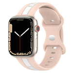 Correia de Relógio em Silicone Bicolor com Fivela Borboleta, Para Apple Watch Ultra 49mm, Para Apple Watch Series 8&7 45mm, Para Apple Watch Series 8&7 41mm