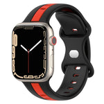 Correia de Relógio em Silicone Bicolor com Fivela Borboleta, Para Apple Watch Ultra 49mm, Para Apple Watch Series 8&7 45mm, Para Apple Watch Series 8&7 41mm