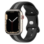 Correia de Relógio em Silicone Bicolor com Fivela Borboleta, Para Apple Watch Ultra 49mm, Para Apple Watch Series 8&7 45mm, Para Apple Watch Series 8&7 41mm