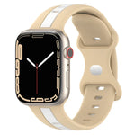 Correia de Relógio em Silicone Bicolor com Fivela Borboleta, Para Apple Watch Ultra 49mm, Para Apple Watch Series 8&7 45mm, Para Apple Watch Series 8&7 41mm