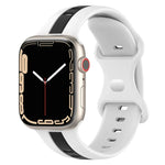 Correia de Relógio em Silicone Bicolor com Fivela Borboleta, Para Apple Watch Ultra 49mm, Para Apple Watch Series 8&7 45mm, Para Apple Watch Series 8&7 41mm