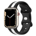 Correia de Relógio em Silicone Bicolor com Fivela Borboleta, Para Apple Watch Ultra 49mm, Para Apple Watch Series 8&7 45mm, Para Apple Watch Series 8&7 41mm