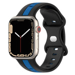 Correia de Relógio em Silicone Bicolor com Fivela Borboleta, Para Apple Watch Ultra 49mm, Para Apple Watch Series 8&7 45mm, Para Apple Watch Series 8&7 41mm