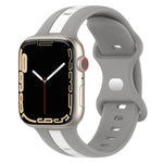 Correia de Relógio em Silicone Bicolor com Fivela Borboleta, Para Apple Watch Ultra 49mm, Para Apple Watch Series 8&7 45mm, Para Apple Watch Series 8&7 41mm
