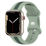 Correia de Relógio em Silicone Bicolor com Fivela Borboleta, Para Apple Watch Ultra 49mm, Para Apple Watch Series 8&7 45mm, Para Apple Watch Series 8&7 41mm
