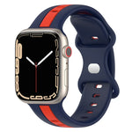 Correia de Relógio em Silicone Bicolor com Fivela Borboleta, Para Apple Watch Ultra 49mm, Para Apple Watch Series 8&7 45mm, Para Apple Watch Series 8&7 41mm