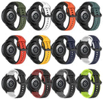 Pulseira de silicone bicolor com laço convexo 20mm, Para Samsung Galaxy Watch 6 40mm, Para Samsung Galaxy Watch 6 Classic 43mm