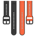 Pulseira de silicone bicolor com laço convexo 20mm, Para Samsung Galaxy Watch 6 40mm, Para Samsung Galaxy Watch 6 Classic 43mm