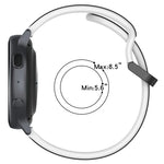Pulseira de silicone bicolor com laço convexo 20mm, Para Samsung Galaxy Watch 6 40mm, Para Samsung Galaxy Watch 6 Classic 43mm