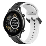 22mm Convex Loop Two-Color Silicone Watch Band, For Xiaomi Haylou RT2 LS10, For  Xiaomi Haylou RS4 LS12