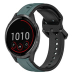 22mm Convex Loop Two-Color Silicone Watch Band, For Garmin Vivoactive4