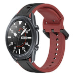 22mm Convex Loop Two-Color Silicone Watch Band, For Samsung Galaxy Watch3 45mm, For Samsung Galaxy Watch 46mm, For Samsung Gear S3 Classic, For Samsung Gear S3 Frontier