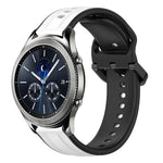 22mm Convex Loop Two-Color Silicone Watch Band, For Samsung Galaxy Watch3 45mm, For Samsung Galaxy Watch 46mm, For Samsung Gear S3 Classic, For Samsung Gear S3 Frontier