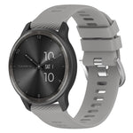 20mm Cross Textured Solid Color Silicone Watch Band, For Garmin Forerunner Sq2 Music